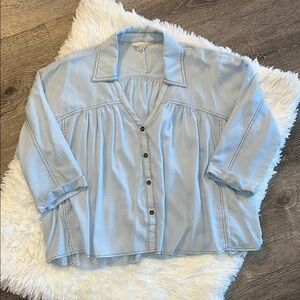 Altar’d State Blue Babydoll Top - Medium